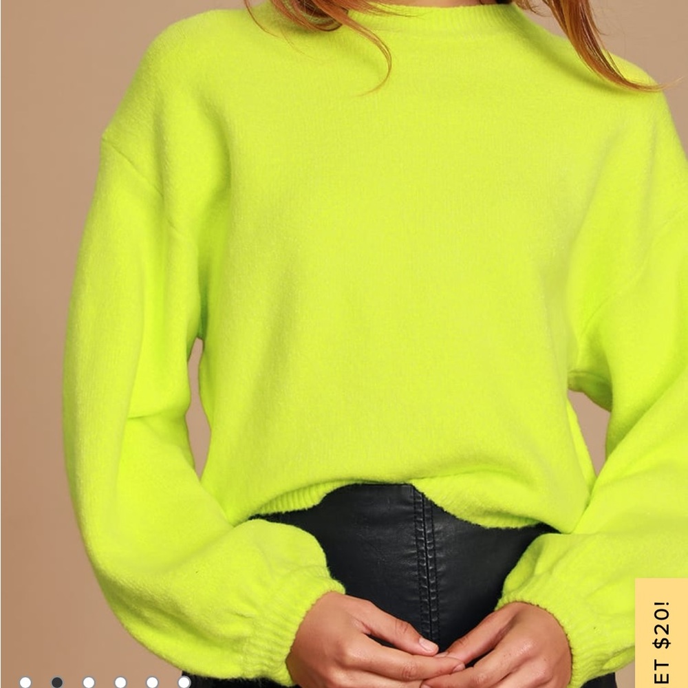 neon green sweater